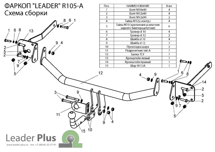 Фаркоп Lider Plus для RENAULT SCENIC 2 (JM) в arum174.ru